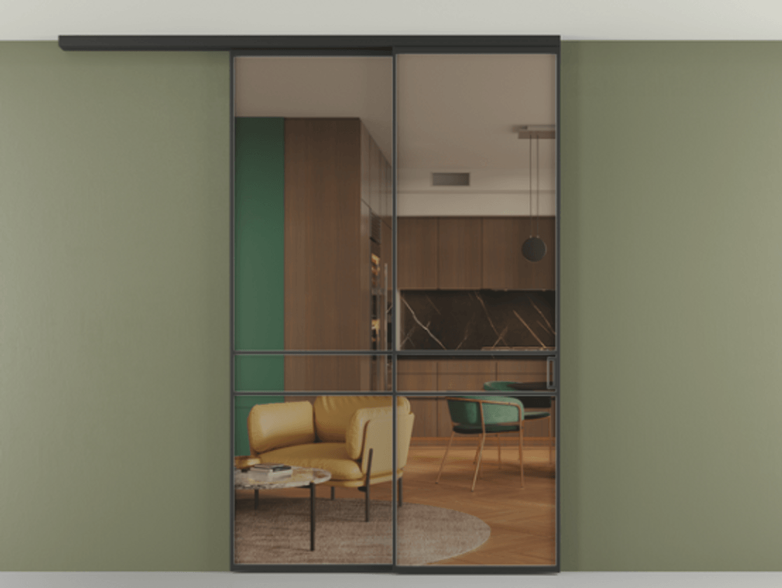 Перегородка Formato вдоль стены на потолок телескопик синхро 2 #VENDORCODE# #FURNISH# #GLASS# Цена #PRICE# #CURRENCY# | Volhovec