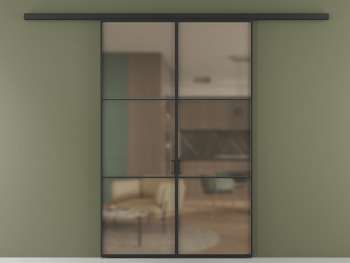 Перегородка Формато вдоль стены 2 створки АЛПР 040.03 Алюминий Черный Сатинированное бронзовое стекло, триплекс. Скрытый короб ЧЕР Цена 289160 сом 1. Полотно 2 шт. (800/2100 мм)
2. Комплект установки раздвижной системы
3. Базовый комплект фурнитуры
4.Ручка Рондо. Фабрика дверей Волховец 8 (800) 551 43 19 Перегородка Формато вдоль стены 2 створки АЛПР 040.03 Алюминий Черный Сатинированное бронзовое стекло, триплекс Цена 289160 сом | Volhovec