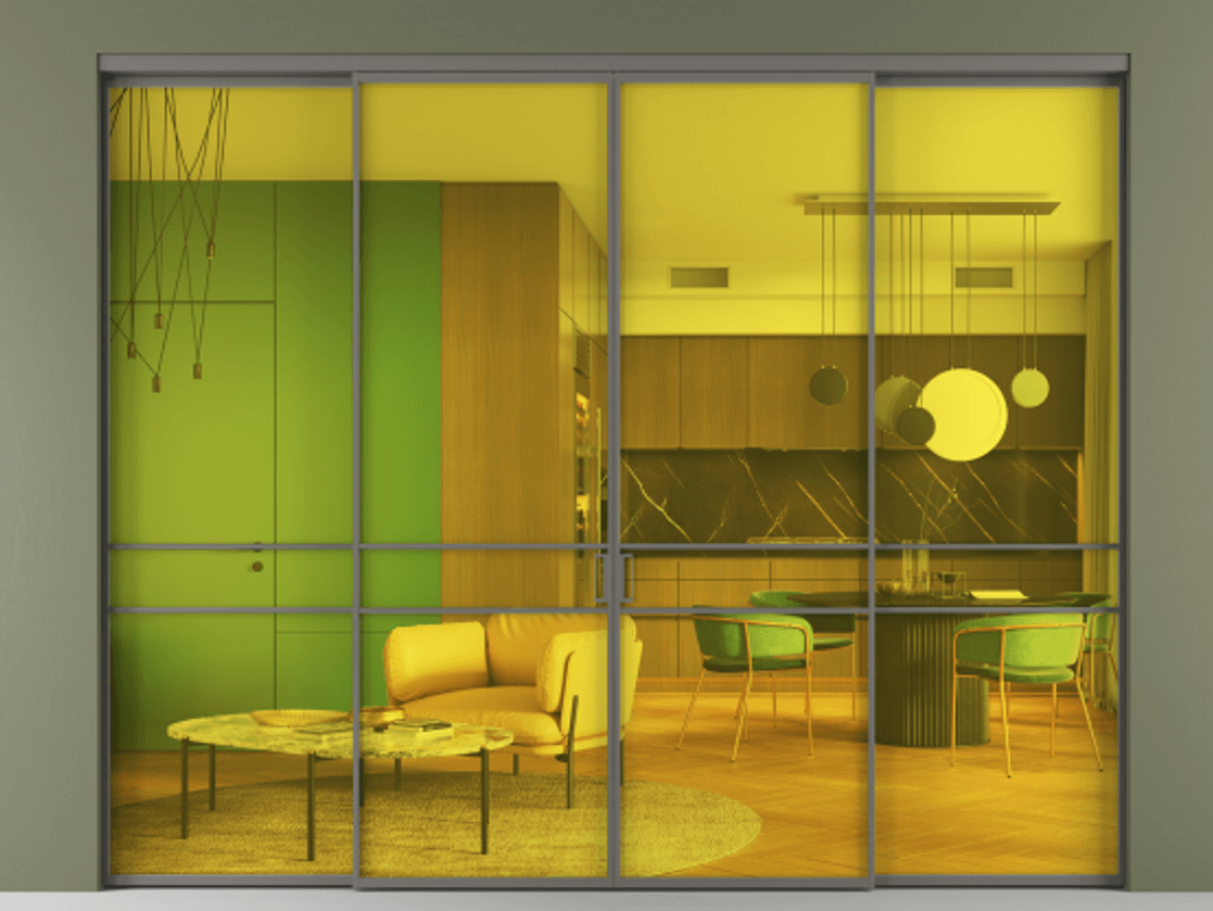 Перегородка Formato внутри проёма 4 створки АЛПР 040.02 Алюминий классический серый Прозрачное жёлтое стекло, триплекс. Цена 468980 сом 1. Полотно 4 шт. (800/2100 мм)
2. Комплект установки раздвижной системы
3. Базовый комплект фурнитуры
4.Ручка RONDO. Фабрика дверей Волховец 8 (800) 551 43 19 Перегородка Formato внутри проёма 4 створки АЛПР 040.02 Алюминий классический серый Прозрачное жёлтое стекло, триплекс Цена 468980 сом | Volhovec