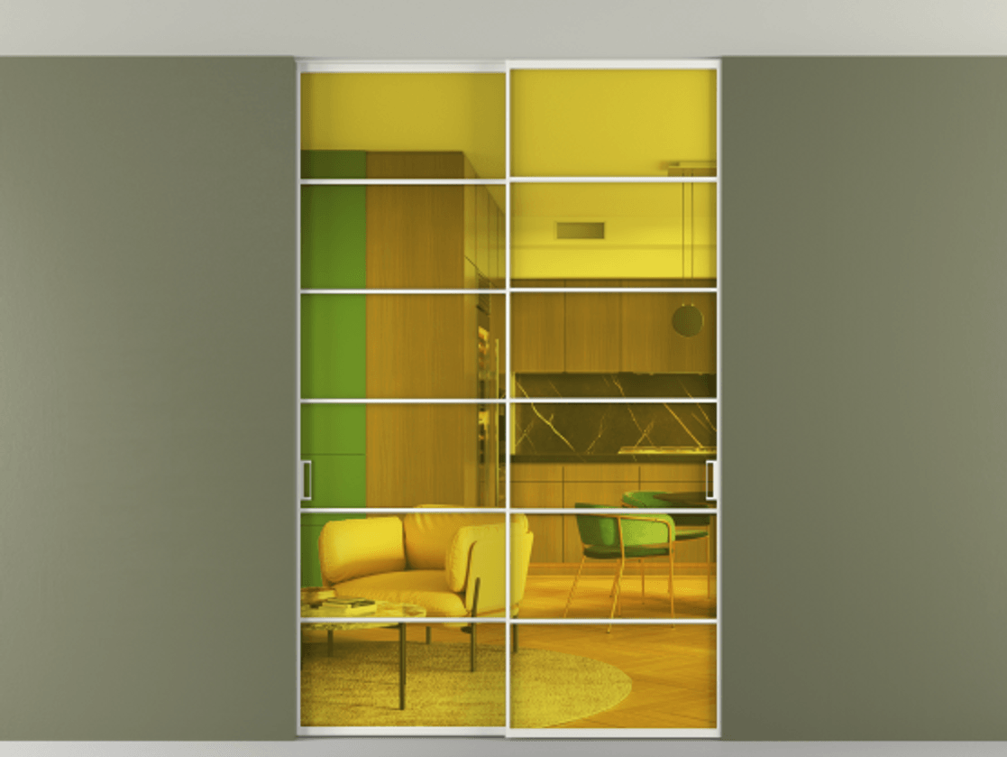 Перегородка Формато внутри проёма скрытое крепление в потолок 2 створки АЛПР 040.04 Алюминий светло-серый Прозрачное жёлтое стекло, триплекс. Цена 380140 сом 1. Полотно 2 шт. (800/2100 мм)
2. Комплект установки раздвижной системы
3. Базовый комплект фурнитуры
4. Ручка Рондо. Фабрика дверей Волховец 8 (800) 551 43 19 Перегородка Формато внутри проёма скрытое крепление в потолок 2 створки АЛПР 040.04 Алюминий светло-серый Прозрачное жёлтое стекло, триплекс Цена 380140 сом | Volhovec