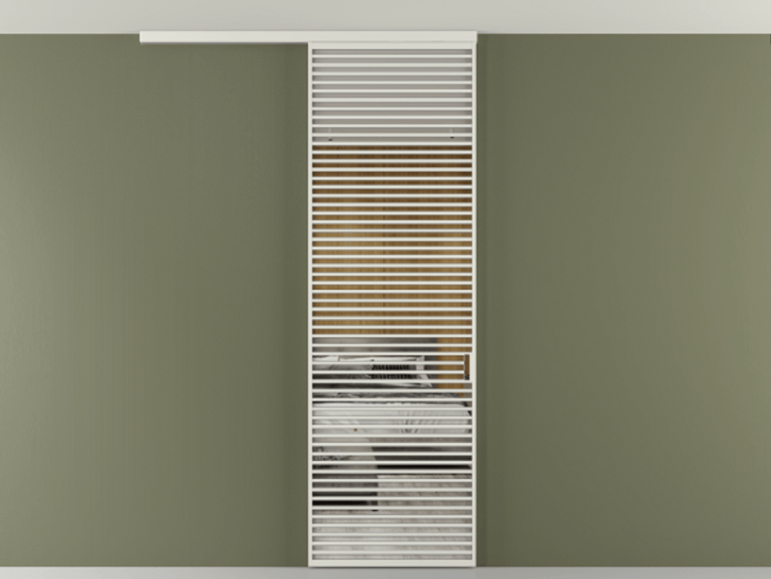 Перегородка Формато вдоль стены на потолок 1 створка АЛПР 040.07 Алюминий серый Двустороннее зеркало, триплекс , триплекс 6 мм Цена 272600 сом | Volhovec