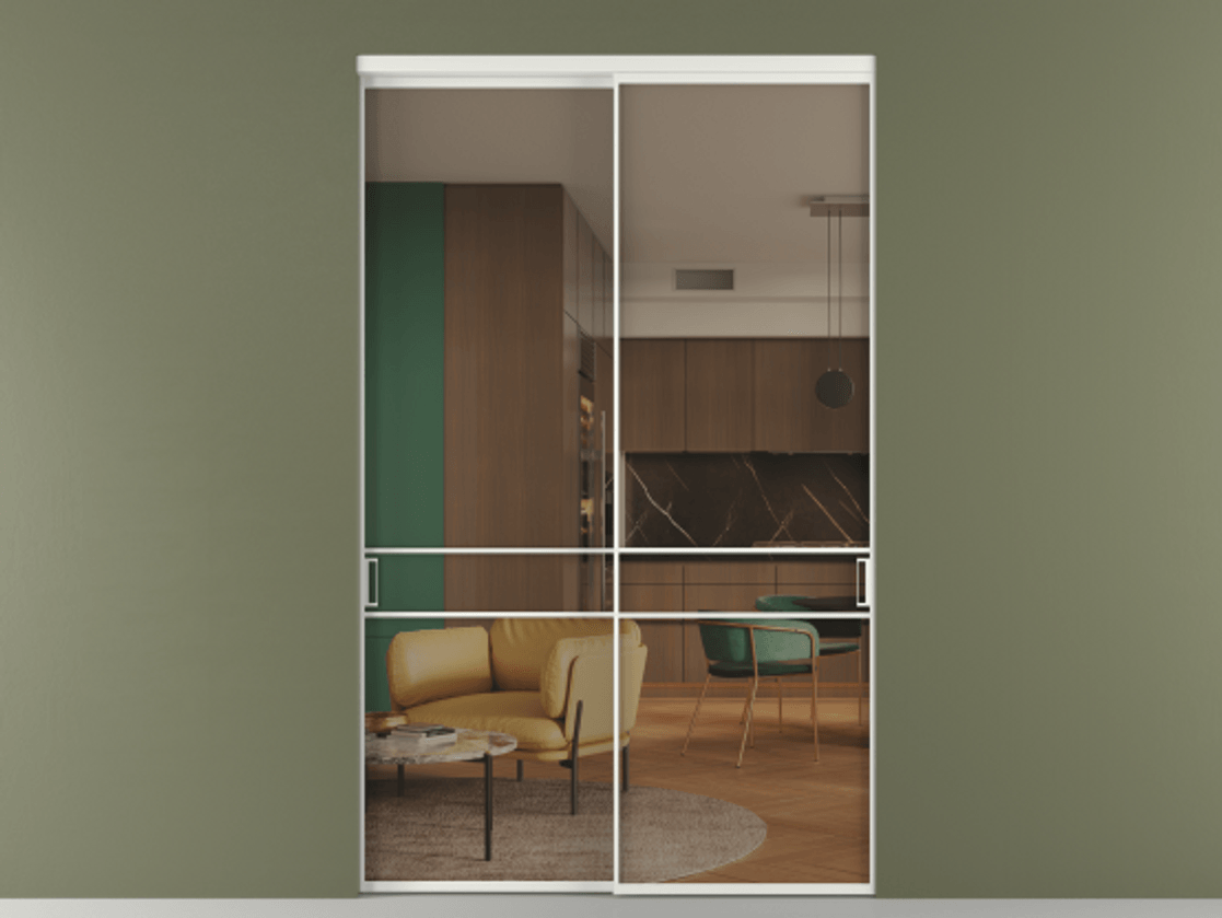 Перегородка Формато внутри проёма 2 створки АЛПР 040.02 Алюминий светло-серый Прозрачное бронзовое стекло, триплекс. Цена 618440 сом 1. Полотно 2 шт. (800/2100 мм)
2. Комплект установки раздвижной системы
3. Базовый комплект фурнитуры
4.Ручка Рондо. Фабрика дверей Волховец 8 (800) 551 43 19 Перегородка Формато внутри проёма 2 створки АЛПР 040.02 Алюминий светло-серый Прозрачное бронзовое стекло, триплекс Цена 618440 сом | Volhovec