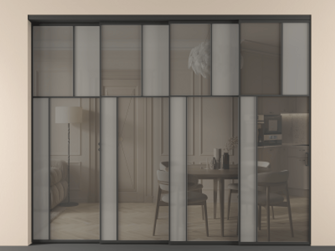 Перегородка Mosaic внутри проема телескопик синхро-4 #VENDORCODE# #FURNISH# #GLASS# Цена #PRICE# #CURRENCY# | Volhovec
