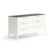 Комод Piega 6 ящиков Матовый жемчужный