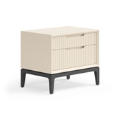 Тумба прикроватная Velvet 2 ящика Матовый светло-бежевый