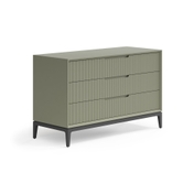 Комод Velvet 3 ящика Матовый оливковый тёмный