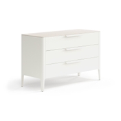 Комод Piega 3 ящика Матовый молочно-белый