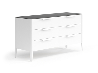 Мебель Комод Piega 6 ящиков. Цвет Матовый светло-серый. Материал Гладкая эмаль. Коллекция Комод Piega 6 ящиков. Картинка.