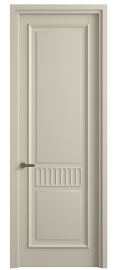 Дверь межкомнатная 6707 МБСР. Цвет Матовый бежево-серый. Материал Гладкая эмаль. Коллекция Шарм. Картинка.