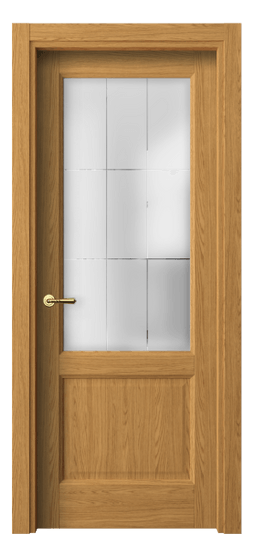 Дверь межкомнатная 1422 ВНД Cатинированное стекло лофт. Цвет Ванильный дуб. Материал Ламинатин. Коллекция Galant. Картинка.