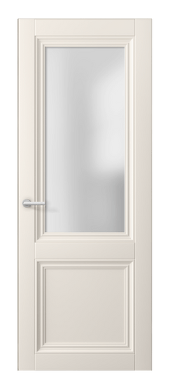 Дверь межкомнатная 2524 ПЭКБ САТ. Цвет ПЭТ кремово-белый. Материал ПЭТ. Коллекция Centro. Картинка.
