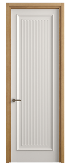 Дверь межкомнатная 6701 БПБЛ. Цвет Бук пудровый белый. Материал Массив бука эмаль. Коллекция Charm. Картинка.