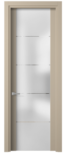 Дверь межкомнатная 4114 ПЭСК ГРА. Цвет ПЭТ серо-коричневый . Материал ПЭТ. Коллекция Planum. Картинка.