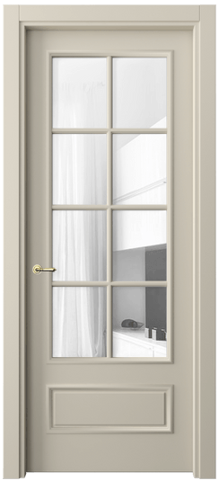 Межкомнатная дверь 8112 МБСР ПРОЗ. Цвет Матовый бежево-серый. Материал Гладкая эмаль. Коллекция Paris. Фото. Дверь межкомнатная 8112 МБСР ПРОЗ. Цвет Матовый бежево-серый. Материал Гладкая эмаль. Коллекция Paris. Картинка.