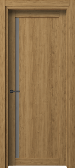 Дверь межкомнатная 2110 ГОР Серый сатин триплекс. Цвет Грецкий орех. Материал Ламинатин. Коллекция Нео. Картинка.