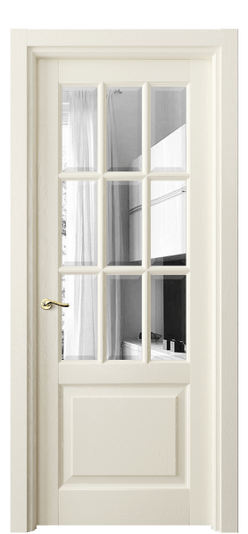 Дверь межкомнатная 0748 ДМБ ЗЕР-Ф. Цвет Дуб молочно-белый. Материал Массив дуба эмаль. Коллекция Лигнум. Картинка.