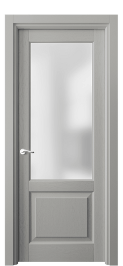 Дверь межкомнатная 0740 ДНСР САТ. Цвет Дуб нейтральный серый. Материал Массив дуба эмаль. Коллекция Lignum. Картинка.