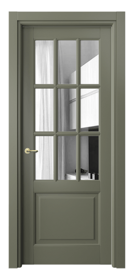 Межкомнатная дверь 6312 БОТ Зеркало. Цвет Бук оливковый тёмный. Материал Массив бука эмаль. Коллекция Toscana Grigliato. Фото. Дверь межкомнатная 6312 БОТ Зеркало. Цвет Бук оливковый тёмный. Материал Массив бука эмаль. Коллекция Toscana Grigliato. Картинка.