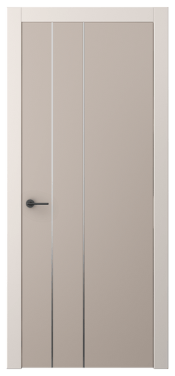 Дверь межкомнатная АКП 4203 ПЭСК. Цвет ПЭТ серо-коричневый . Материал ПЭТ. Коллекция Freedom. Картинка.
