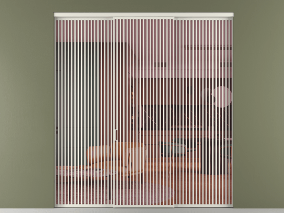 Алюминевая перегородка АЛПР 040.06_БЕЛ_ПРОЗ РОЗ_new. Цвет Алюминий Белый. Материал Алюминий. Коллекция Перегородка Formato внутри проёма 3 створки. Картинка.