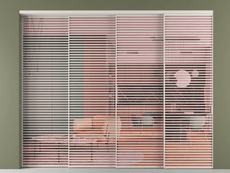 Перегородка Формато внутри проёма 4 створки с синхронным механизмом