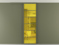 Перегородка Формато вдоль стены на потолок 1 створка