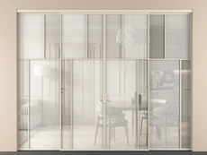 Перегородка Мозаик внутри проёма 4 створки