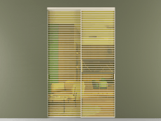 Перегородка Formato внутри проёма 2 створки