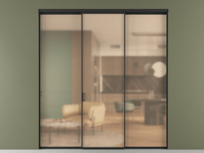 Перегородка Formato внутри проёма 3 створки