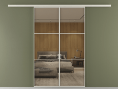 Перегородка Formato вдоль стены 2 створки