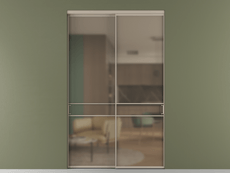 Перегородка Formato внутри проёма 2 створки