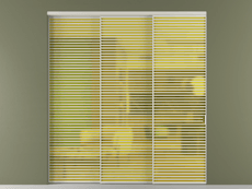 Перегородка Формато внутри проёма 3 створки с синхронным механизмом