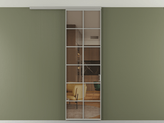 Перегородка Формато вдоль стены на потолок 1 створка