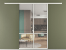 Перегородка Формато вдоль стены 2 створки