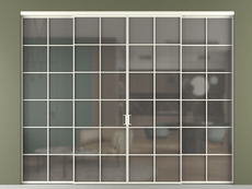 Перегородка Formato внутри проёма 4 створки