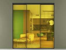 Перегородка Formato внутри проёма 3 створки