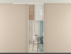 Перегородка Mosaic вдоль стены на потолок 1 створка