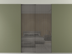 Перегородка Формато внутри проёма скрытое крепление в потолок 2 створки