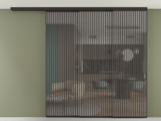 Перегородка Formato вдоль стены на потолок телескопик синхро 3