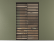 Перегородка Formato внутри проёма 2 створки