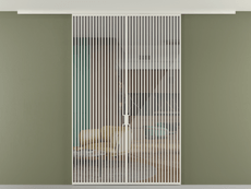 Перегородка Формато вдоль стены на потолок 2 створки