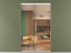 Перегородка Formato внутри проёма 2 створки