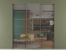 Перегородка Формато внутри проёма 3 створки