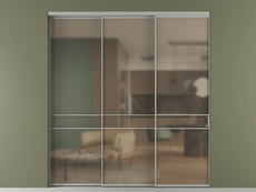 Перегородка Формато внутри проёма 3 створки с синхронным механизмом