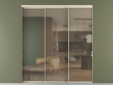 Перегородка Формато внутри проёма 3 створки с синхронным механизмом