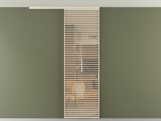 Перегородка Formato вдоль стены на потолок одностворчатая