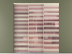 Перегородка Formato внутри проёма 3 створки с синхронным механизмом