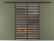 Перегородка Формато вдоль стены 2 створки