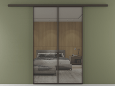 Перегородка Формато вдоль стены 2 створки