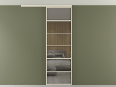 Перегородка Формато вдоль стены на потолок 1 створка